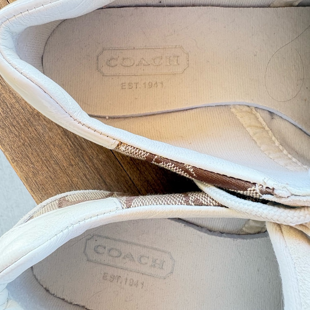 Coach Tan and Cream Patterned Sneakers - Picture 5 of 6